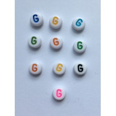 Letterkraal G gekleurd (10 stuks)